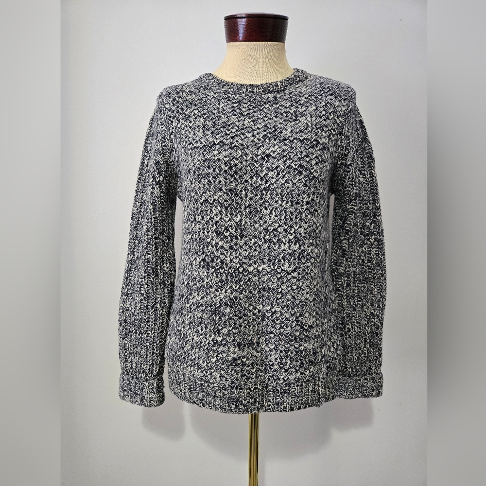 BARBOUR Black And White Marled Knit Sweater. Size 10 UK/ 6 US